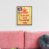 Ruhe behalten und tragen leinwanddruck (Insitu (Wohnzimmer))