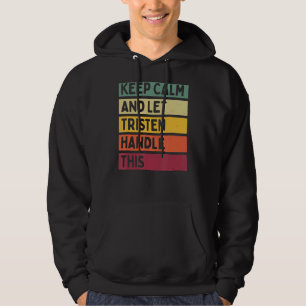 Ruhe behalten und Tristen-Handling dieses Retro-Zi Hoodie