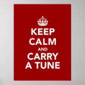 Ruhe behalten und Tune tragen Poster (Vorne)