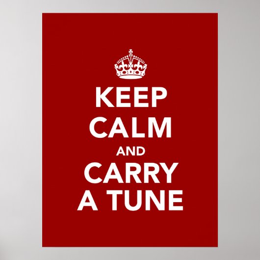 Ruhe behalten und Tune tragen Poster (Vorne)