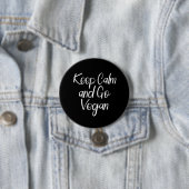 Ruhe behalten und Vegan gehen Button (Beispiel)