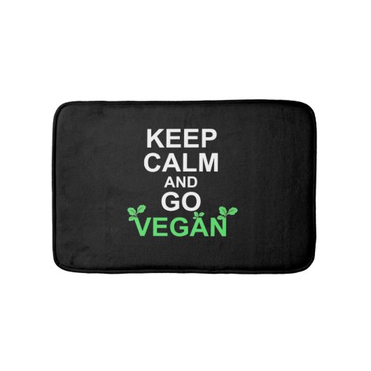 Ruhe behalten und Vegan werden Badematte (Vorderseite)