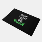 Ruhe behalten und Vegan werden Fußmatte (Schrägansicht)