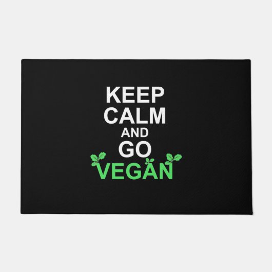 Ruhe behalten und Vegan werden Fußmatte (Vorderseite)