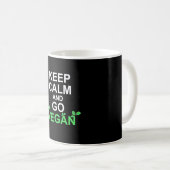 Ruhe behalten und Vegan werden Kaffeetasse (VorderseiteRechts)