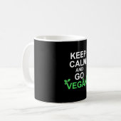 Ruhe behalten und Vegan werden Kaffeetasse (Vorderseite Links)