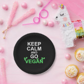 Ruhe behalten und Vegan werden Pappteller (Party)