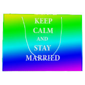 Ruhe behalten und verheiratete Geschenktasche blei Große Geschenktüte (Rückseite)