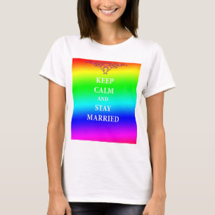 Ruhe behalten und verheirateter Frauensport-T - Sh T-Shirt