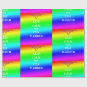 Ruhe behalten und verheiratetes Glossy Wrapping bl Geschenkpapier (Flach)