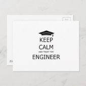 Ruhe behalten und Vertrauen in den Ingenieur Postkarte (Vorne/Hinten)