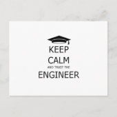 Ruhe behalten und Vertrauen in den Ingenieur Postkarte (Vorderseite)