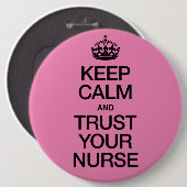 Ruhe behalten und Vertrauen in Ihre Krankenversich Button (Vorne & Hinten)