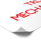 Ruhe behalten und Vertrauen Sie Ihrem Maschinenbau Poster (Ecke)