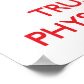 Ruhe behalten und Vertrauen Sie Ihrem Physioarapis Poster (Ecke)