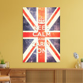 Ruhe behalten und Vintage Flagge der Union Leinwanddruck (Insitu (Wohnzimmer))