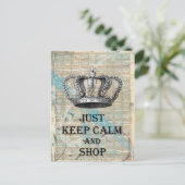 Ruhe behalten und Vintages Abstraktes Kunstdesign Postkarte (Stehend Vorderseite)