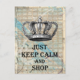 Ruhe behalten und Vintages Abstraktes Kunstdesign  Postkarte