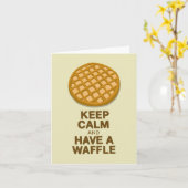 Ruhe behalten und Waffelkarte haben Karte (Gelbe Blume)