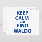 Ruhe behalten und Waldo finden Postkarte (Vorne/Hinten)