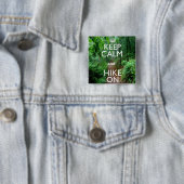 Ruhe behalten und Wandern Button (Beispiel)