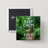 Ruhe behalten und Wandern Button (Vorne & Hinten)