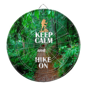 Ruhe behalten und Wandern Dartscheibe
