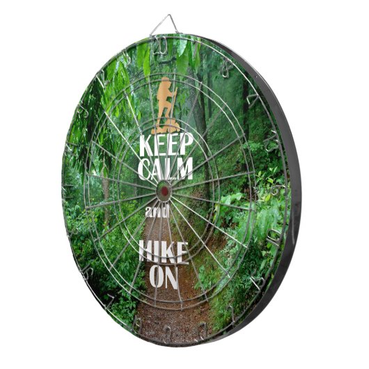 Ruhe behalten und Wandern Dartscheibe (Vorderseite rechts)