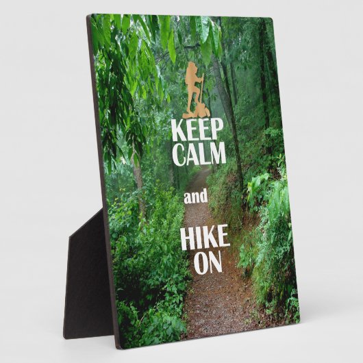 Ruhe behalten und Wandern Fotoplatte (Seite)