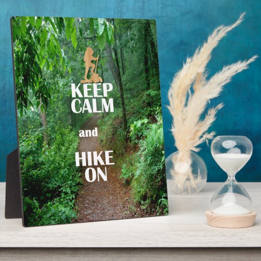 Ruhe behalten und Wandern Fotoplatte (Seite)