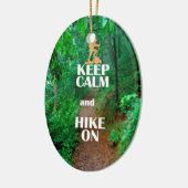 Ruhe behalten und Wandern Keramik Ornament (Links)