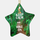 Ruhe behalten und Wandern Keramikornament (Links)