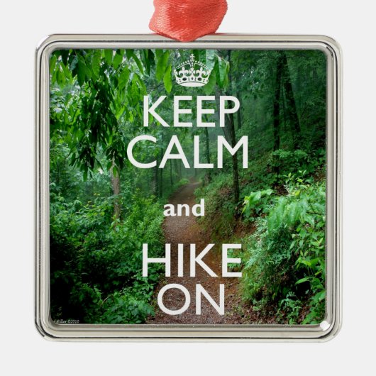 Ruhe behalten und Wandern Ornament Aus Metall (Vorne)