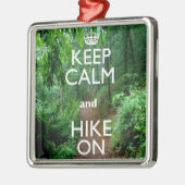 Ruhe behalten und Wandern Ornament Aus Metall (Links)