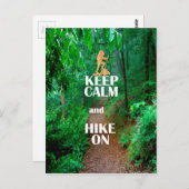 Ruhe behalten und Wandern Postkarte (Vorne/Hinten)