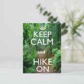 Ruhe behalten und Wandern Postkarte (Stehend Vorderseite)