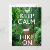 Ruhe behalten und Wandern Postkarte (Vorne/Hinten)