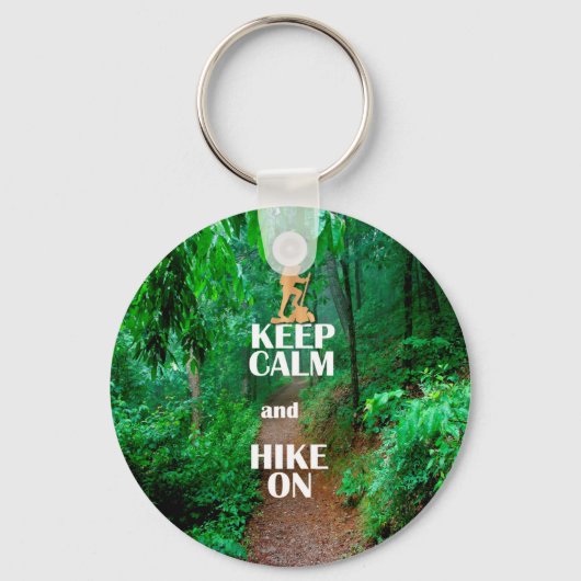 Ruhe behalten und Wandern Schlüsselanhänger (Vorderseite)