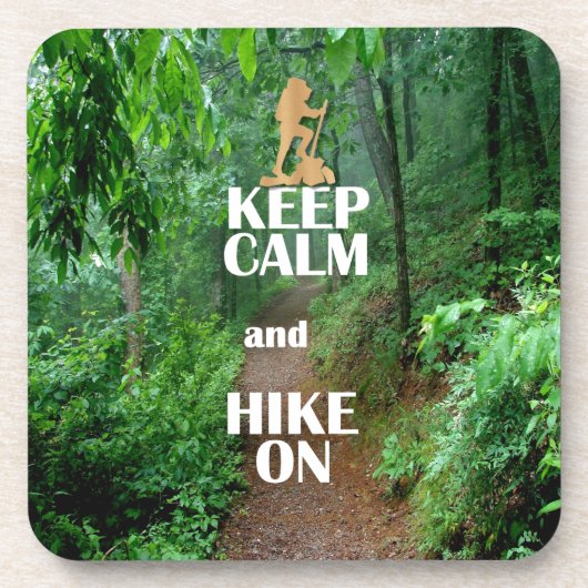 Ruhe behalten und Wandern Untersetzer (Vorderseite)