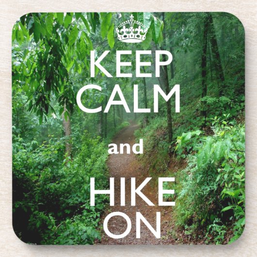 Ruhe behalten und Wandern Untersetzer (Vorderseite)
