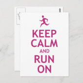 Ruhe behalten und weiter laufen postkarte (Vorne/Hinten)