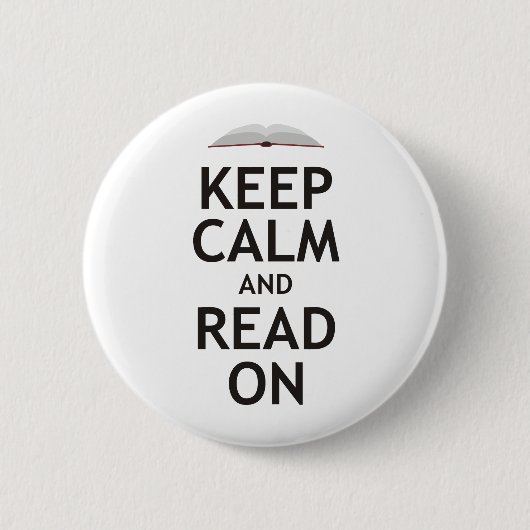 Ruhe behalten und weiter lesen button (Vorderseite)