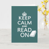 Ruhe behalten und weiter lesen karte (Gelbe Blume)