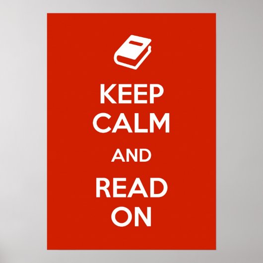 Ruhe behalten und weiter lesen poster (Vorne)