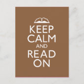 Ruhe behalten und weiter lesen postkarte (Vorderseite)