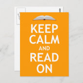 Ruhe behalten und weiter lesen postkarte (Vorne/Hinten)