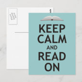 Ruhe behalten und weiter lesen postkarte (Vorne/Hinten)