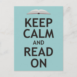 Ruhe behalten und weiter lesen postkarte