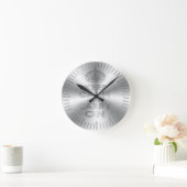 Ruhe behalten und weiter mit dem von Metallen gewü Runde Wanduhr (Zuhause)