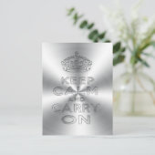 Ruhe behalten und weiter mit Metallbeschlag arbeit Postkarte (Stehend Vorderseite)